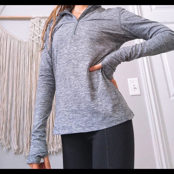 gray nike quarter zip pullover - Picture 1 of 4